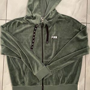 Green Velvet Hoodie